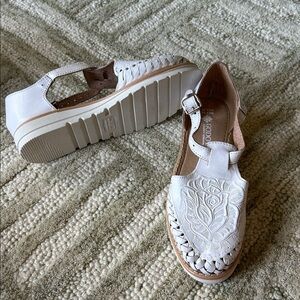 White Leather Sandals